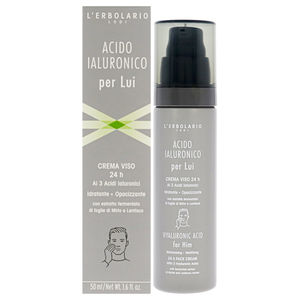 Hyaluronic Acid Moisturisin Mattifying Face Cream by LErbolario for Men 1.6 oz